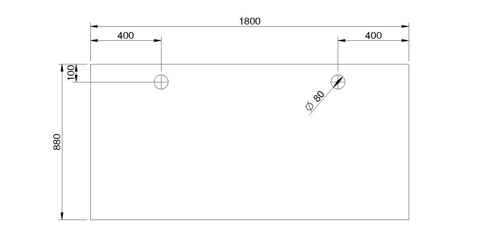 E-Desk 880-18 dimensions 1800mm wide