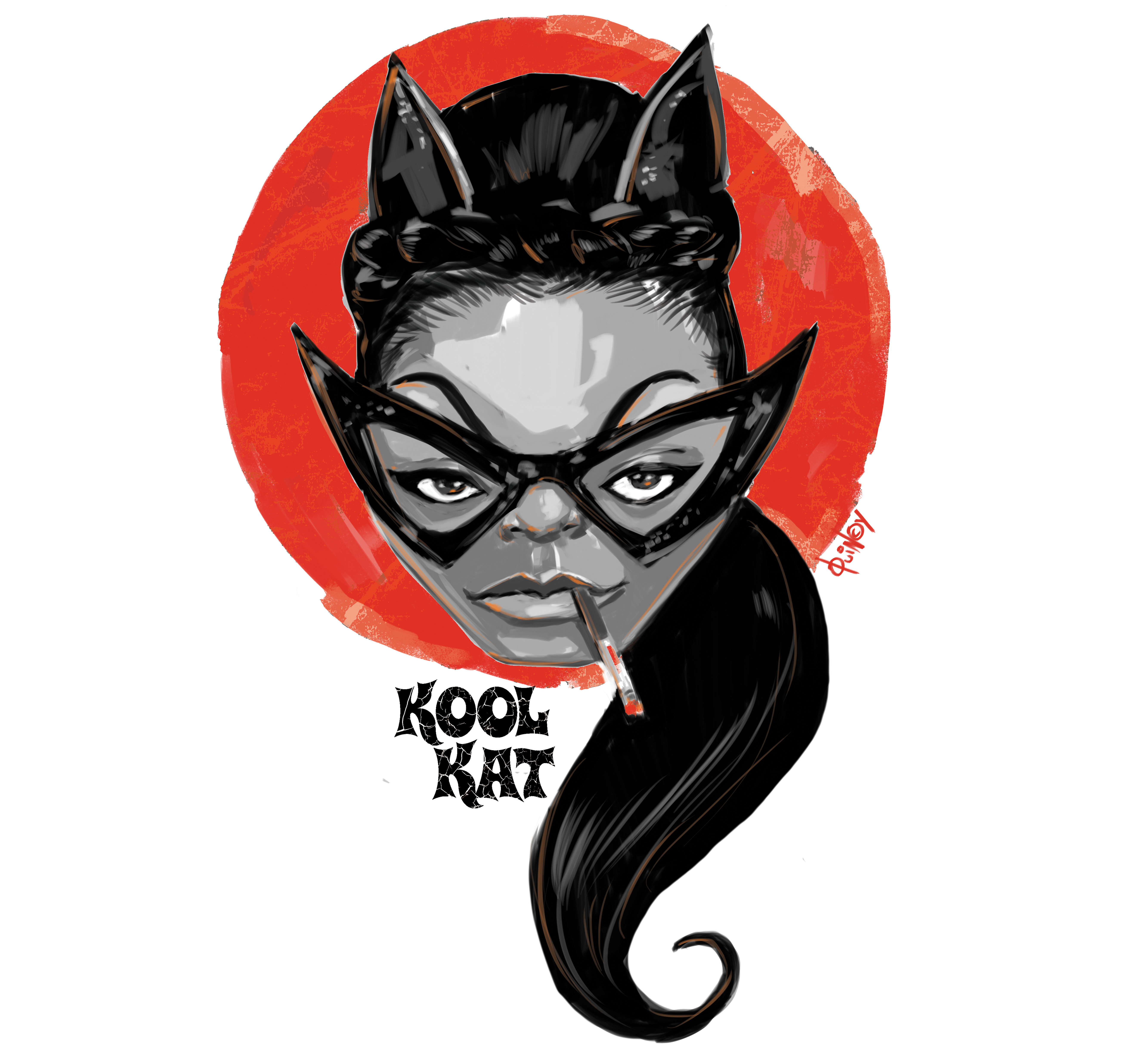 Eartha Kitt "Catwoman" retro poster T-shirts 0001
