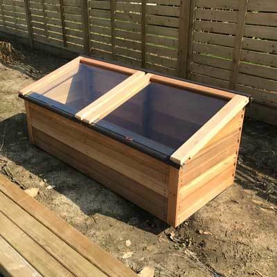 5ft x 2ft Cedar Coldframe