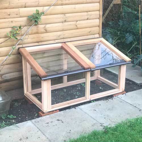 4ft x 2ft Fully Glazed Cedar Coldframe 2X4GCF