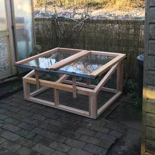4ft x 3ft Fully Glazed Cedar Coldframe 3X4GCF