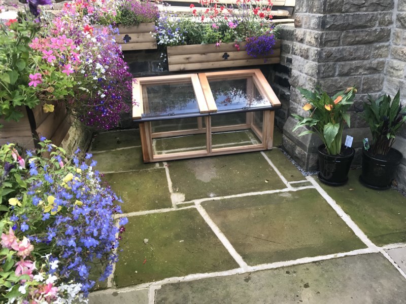 4ft x 2ft Fully Glazed Cedar Coldframe