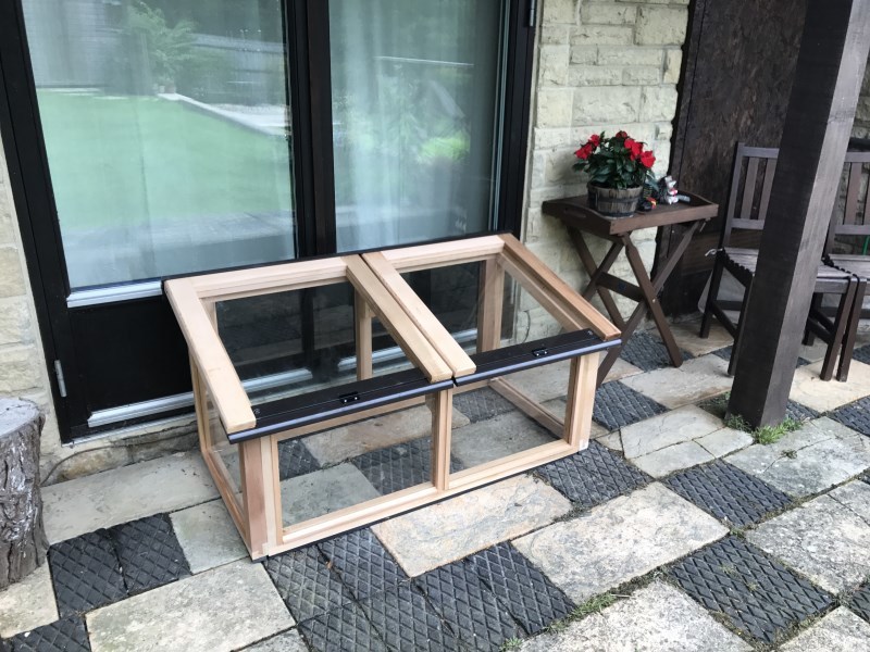4ft x 2ft Fully Glazed Cedar Coldframe