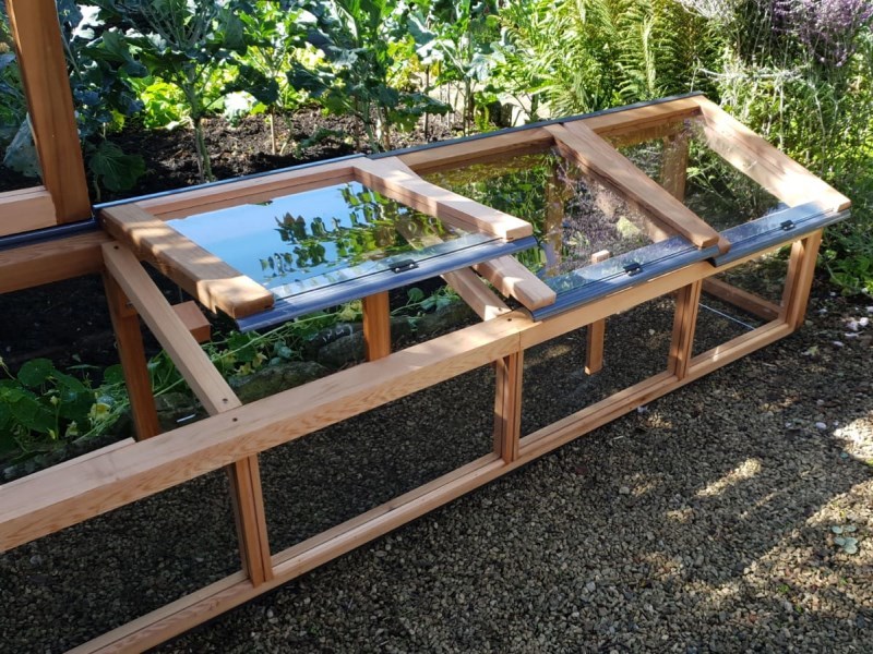8ft x 2ft Fully Glazed Cedar Coldframe