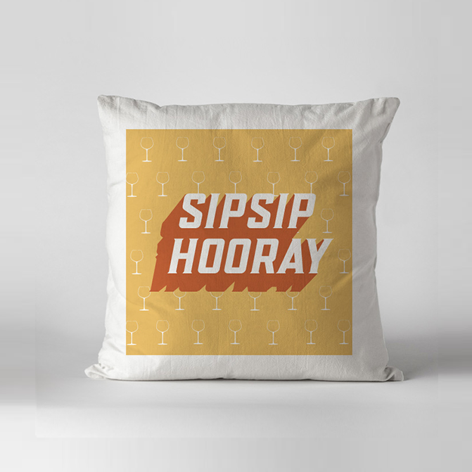 SIPSIP Hooray Pillow Cover 00042