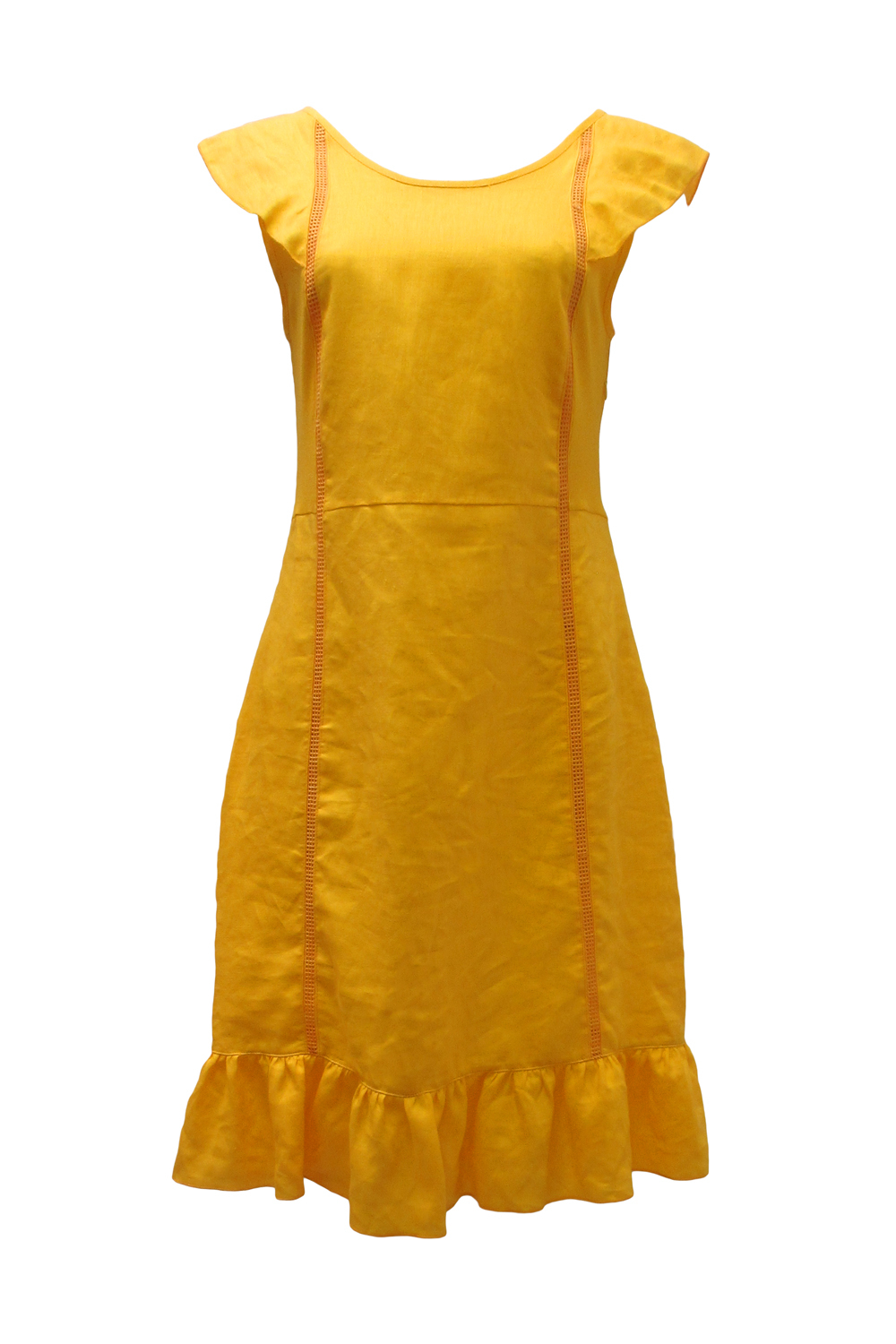Maloka: Lovely Linen & Ruffles Flared Dress (Many Colors, Ships Immed in Violet!)