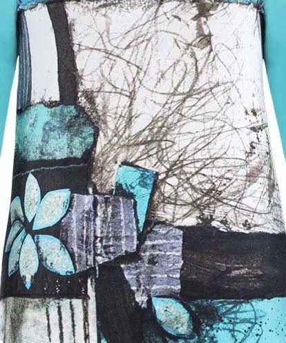 Simply Art Dolcezza: Ocean Breeze Orchid Asymmetrical Art Tunic