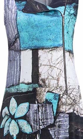 Simply Art Dolcezza: Ocean Breeze Orchid Asymmetrical Zip Dress (1 Left!)