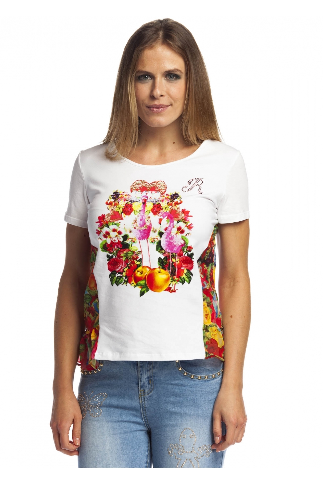 Rosalita McGee: Wild Strawberry Patch Asymmetrical Ruffle Tunic RM_ROSIE_TUNIC