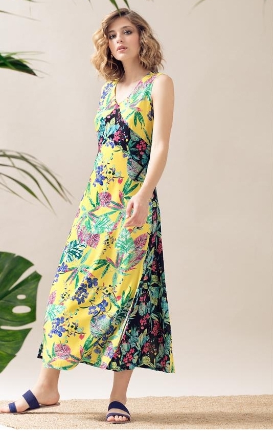 Maloka: Pink Eucalyptus Patchwork Maxi Dress