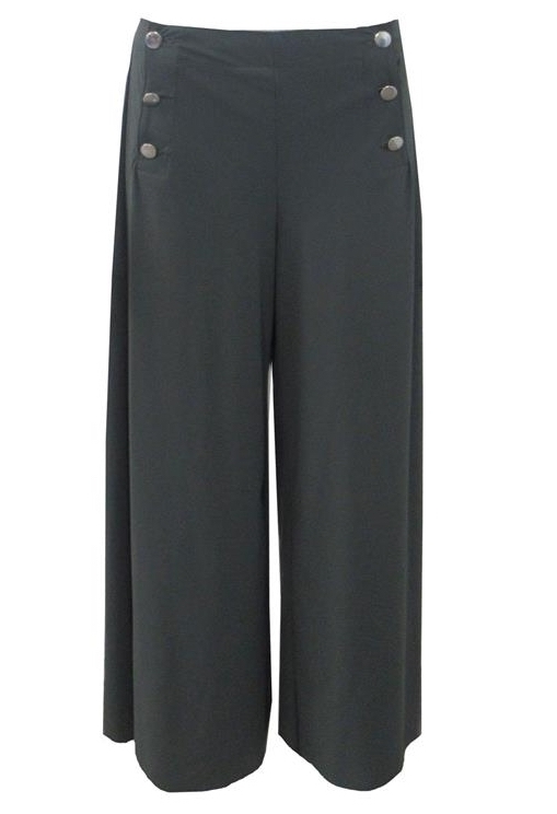Maloka: High Waist Wide Leg Cropped Pants (Many Colors!)