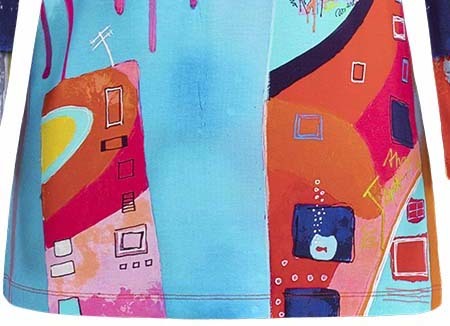 Simply Art Dolcezza: Fuschia Paint Spill Abstract Art Tunic (1 Left!)