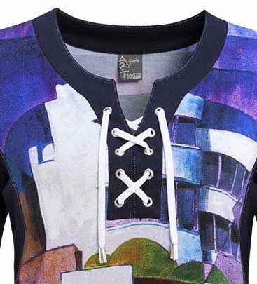 Simply Art Dolcezza: Sandycove Harbor Abstract Art Flared Tunic