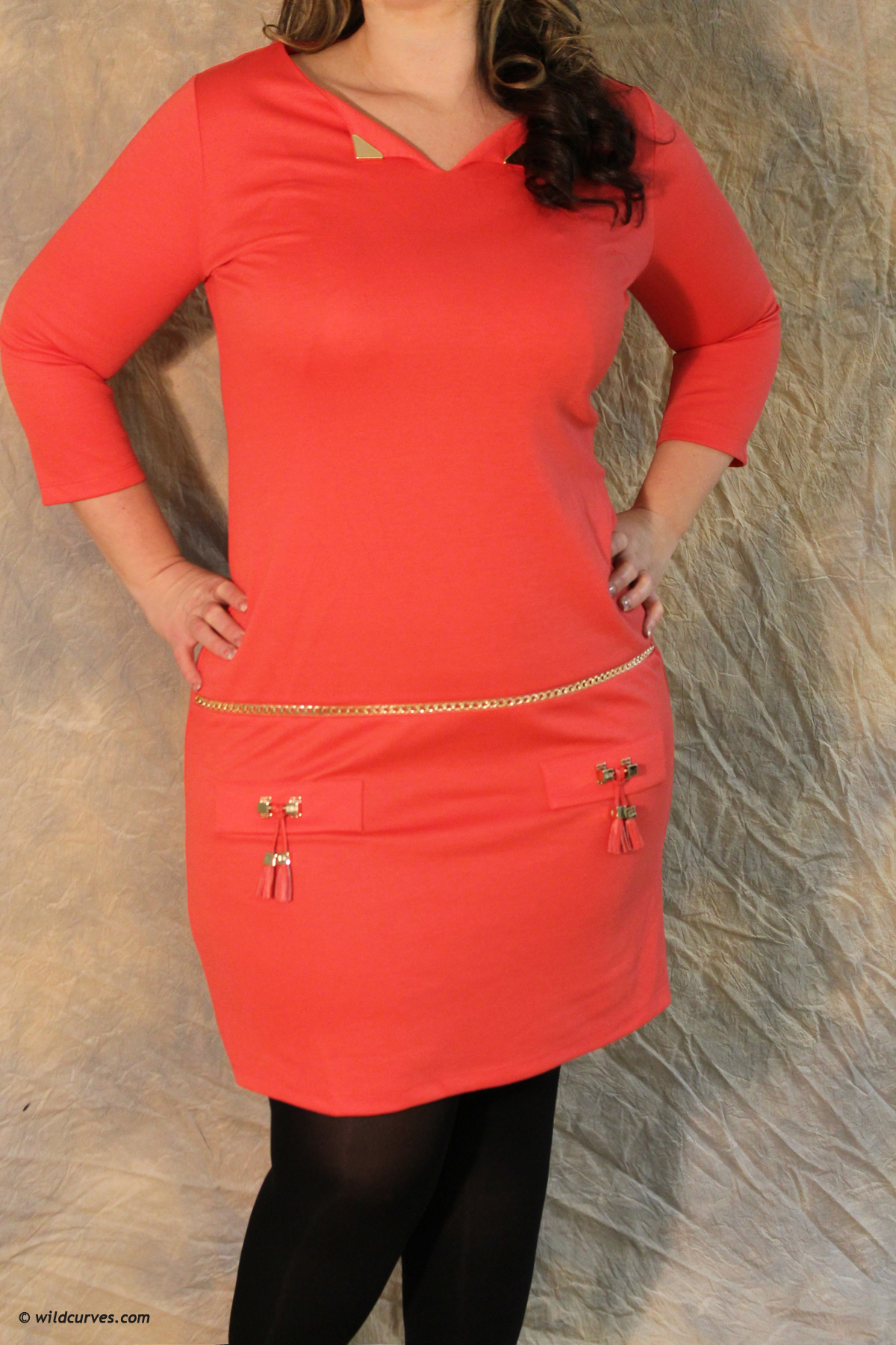 Alain Murati Paris Coral Craze Dress AM_CORAL