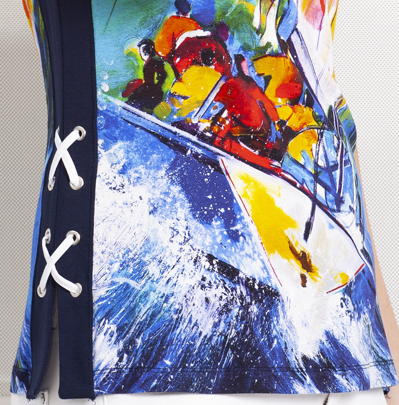 Dolcezza Simply Art: The Grand Depart Criss Cross Side Art Top