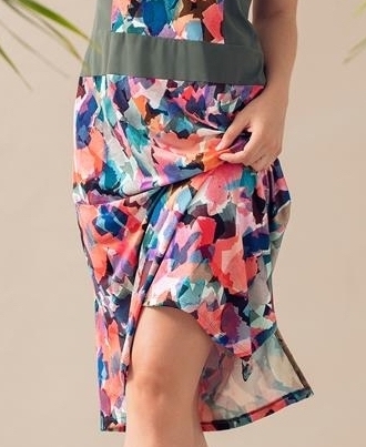 Maloka: Pink Diamond Prism Side Slit Midi Sundress