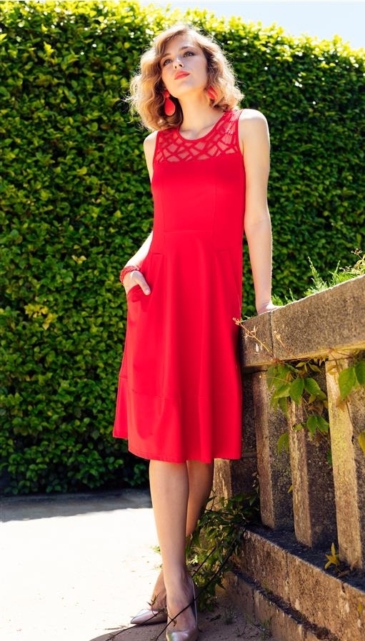 Maloka: Rose Mesh Decolletage Pocket Dress (Many Colors!) MK_KANES