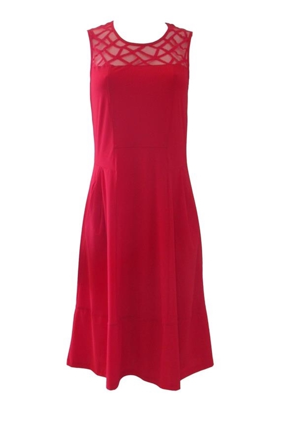 Maloka: Rose Mesh Decolletage Pocket Dress (Many Colors!)