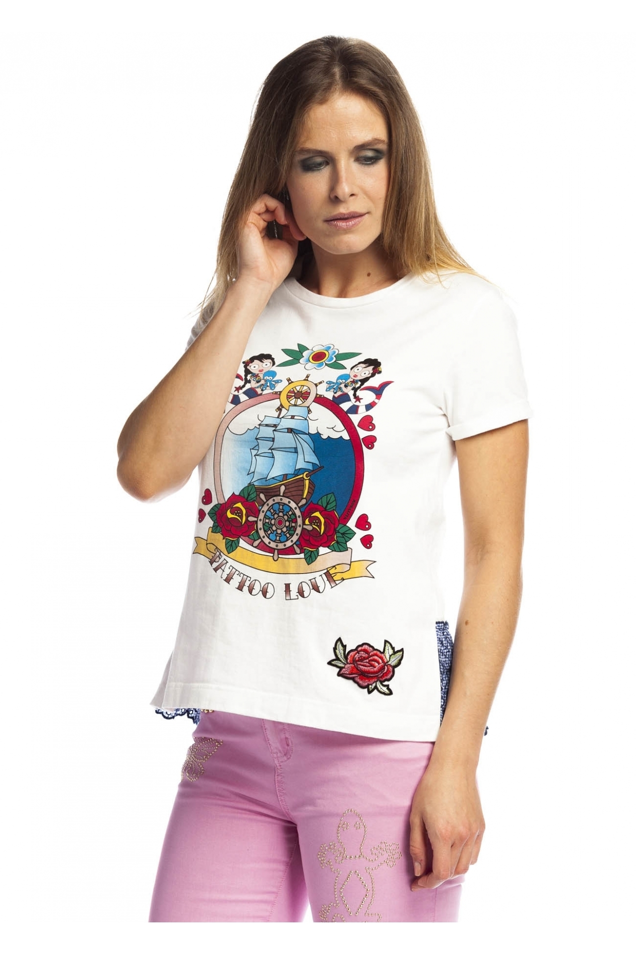 Rosalita McGee: Sailor Art Rose Tatt Cotton Top (2 Left!) RM_PALOMA