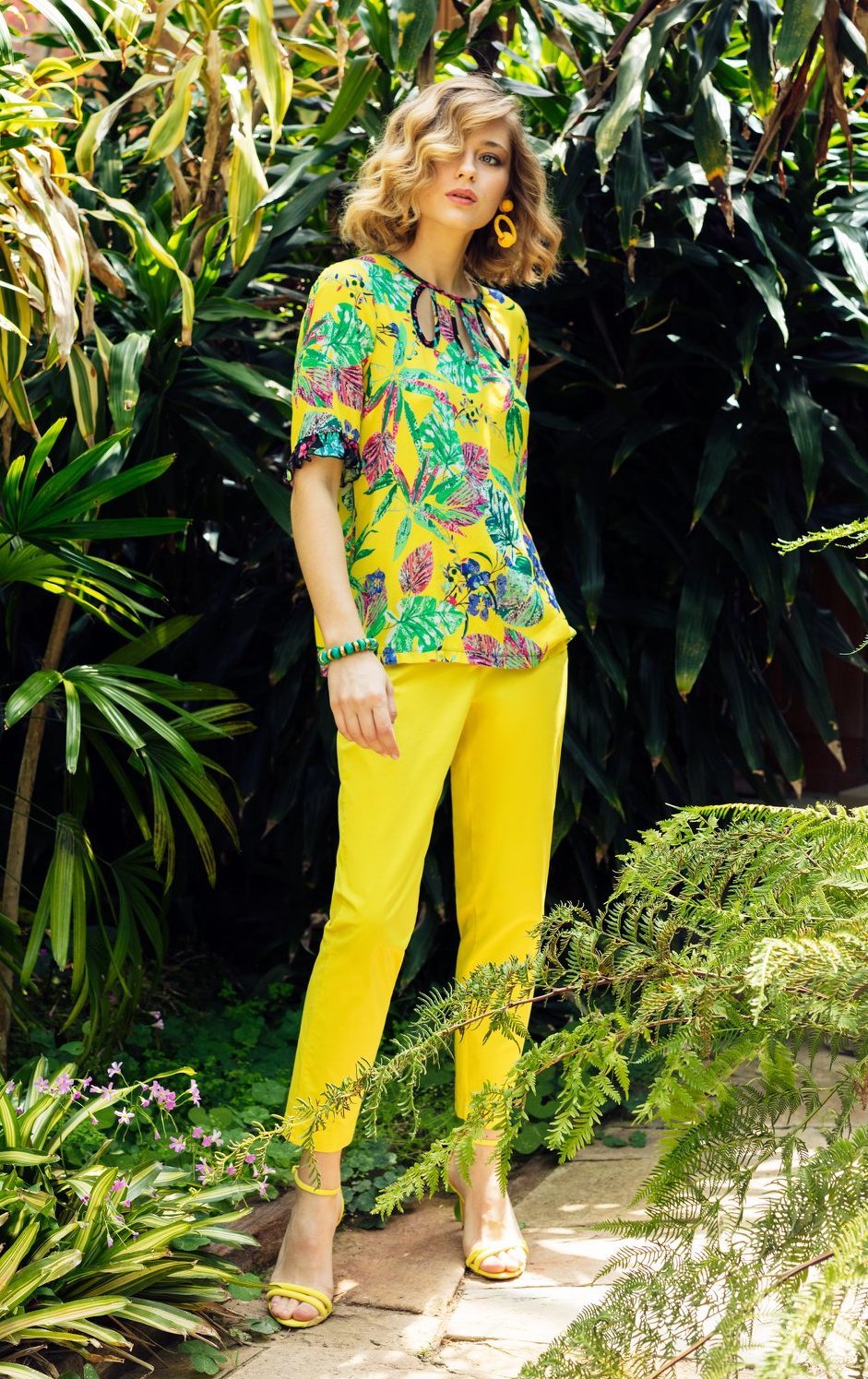 Maloka: Pink Eucalyptus Keyhole Top
