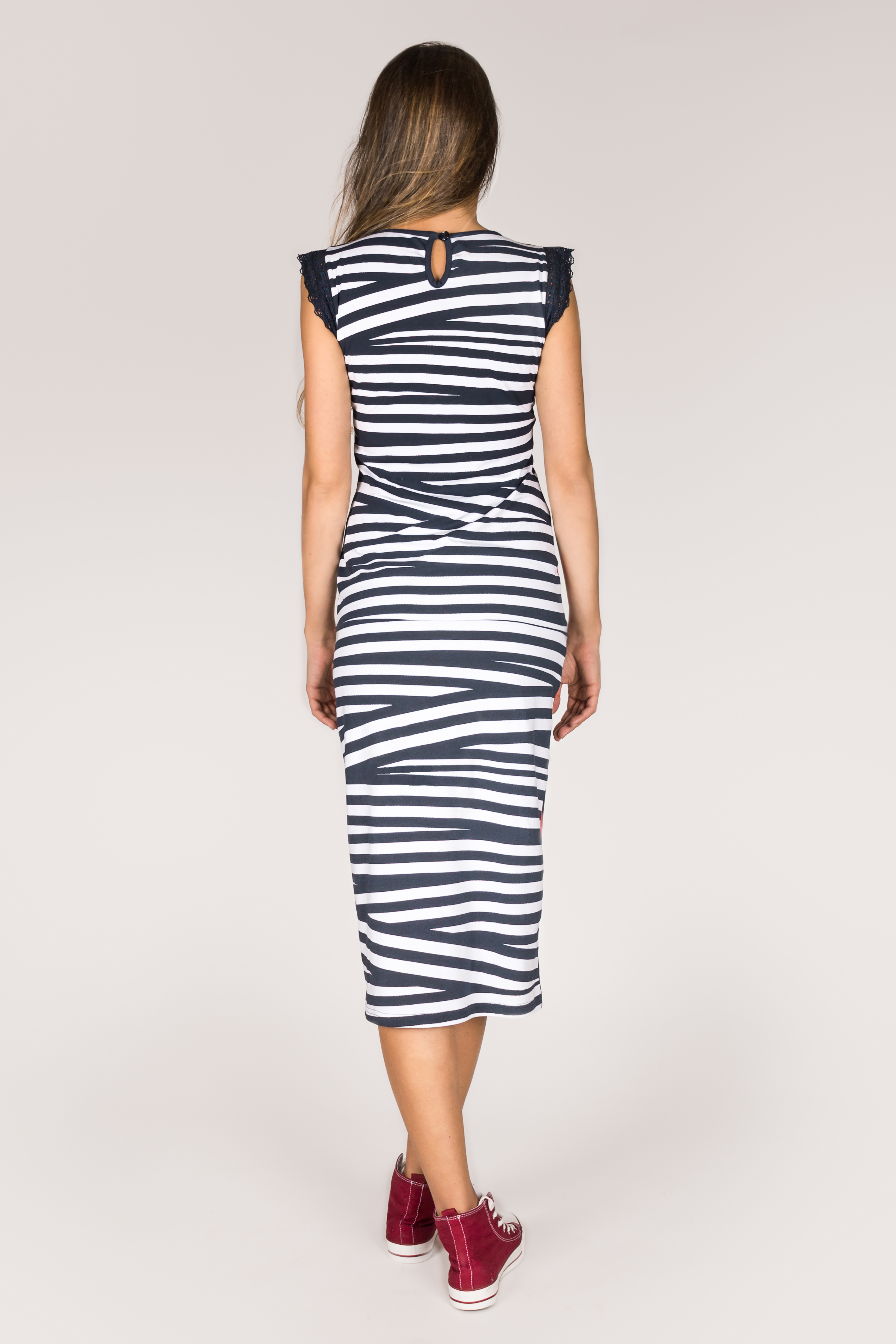 Shoklett Spain: Pink Coral Cotton Midi Dress Zoey