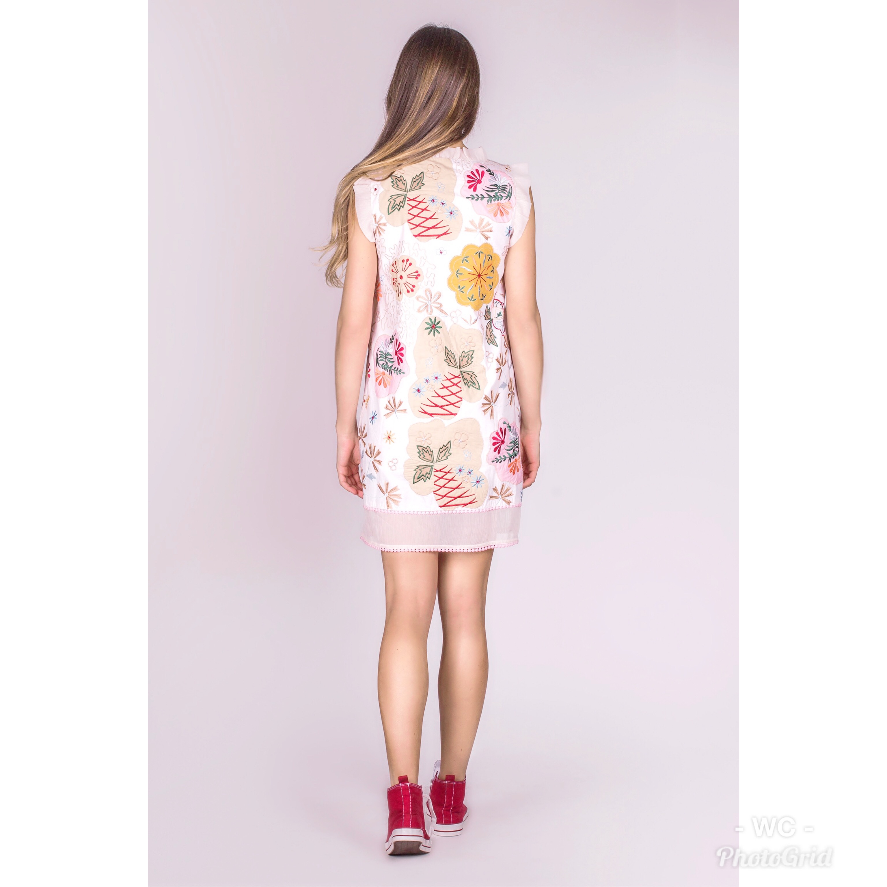 Shoklett: Pale Pink Rose Bouquet Jody Dress/Tunic
