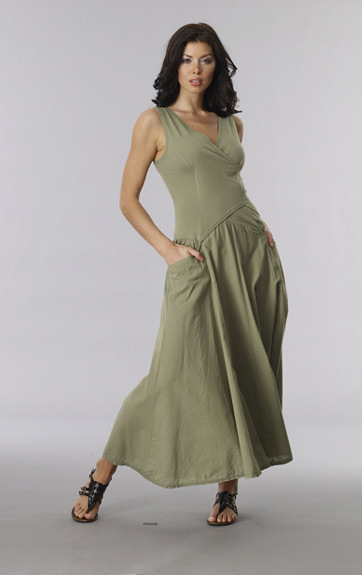 Luna Luz: Cross Over Bodice Long Dress (Ships Immed, Few Left!)