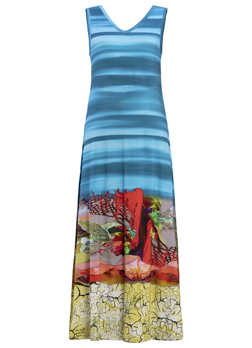 Dolcezza: Under The Sea Coral Scene Art Maxi Dress (1 Left!)
