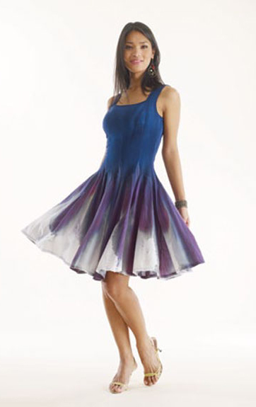 Luna Luz: Sensual Feather Dyed Dress (More Colors, Some Ship Immed!)