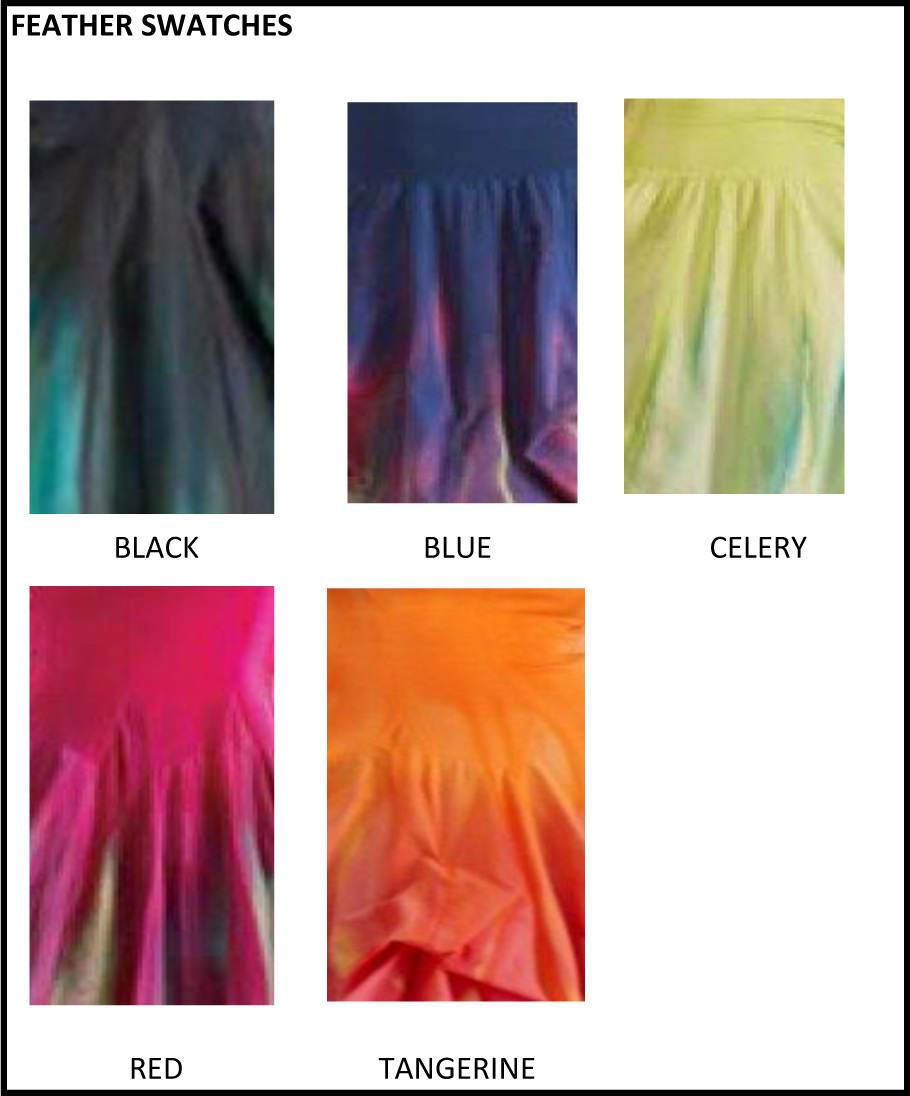 Luna Luz: Sensual Feather Dyed Dress (More Colors, Some Ship Immed!)