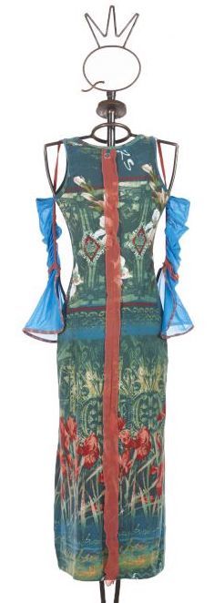 Save The Queen Italy: Monet Garden With Tulip Sleeves Dress