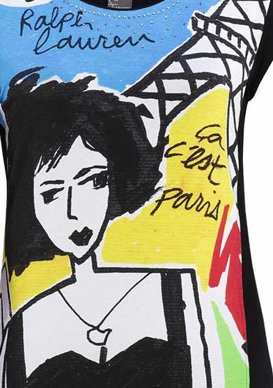 Dolcezza Simply Art: Pretty Lady In Paris Asymmetrical Art Tunic (2 Left!)