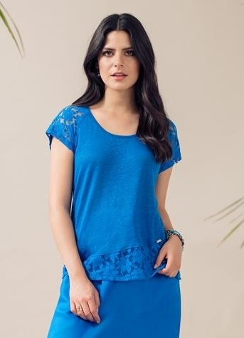 Maloka: Rose Petal Hem Linen Top (Only in Violet!) MK_MILAIDE