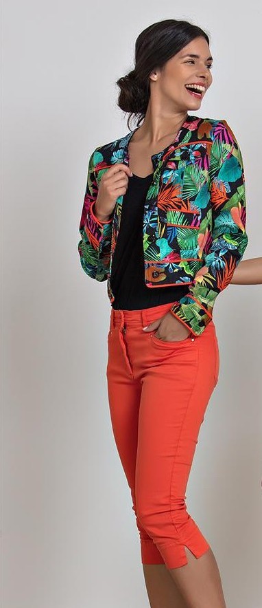 Paul Brial: Jungle Of Pink Purple Blooms Short Jacket (2 Left!)