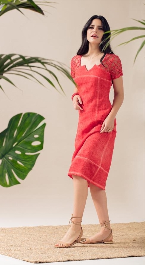 Maloka: Corset Cut Out Boxed Bodice Midi Dress (More Colors!)