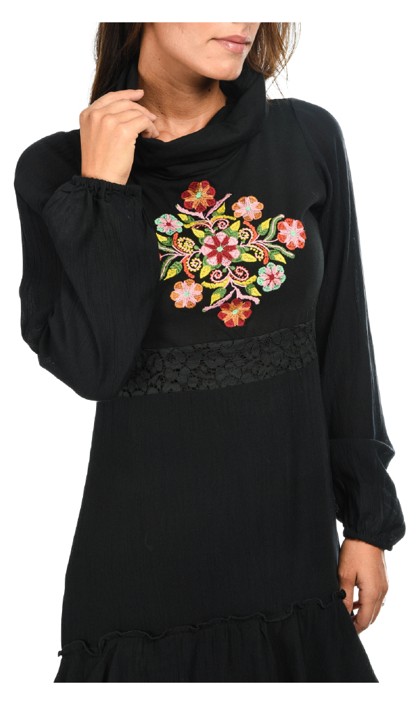 Savage Culture: Sprinkles of Roses Asymmetrical Midi Dress Sonsoles (1 Left!)