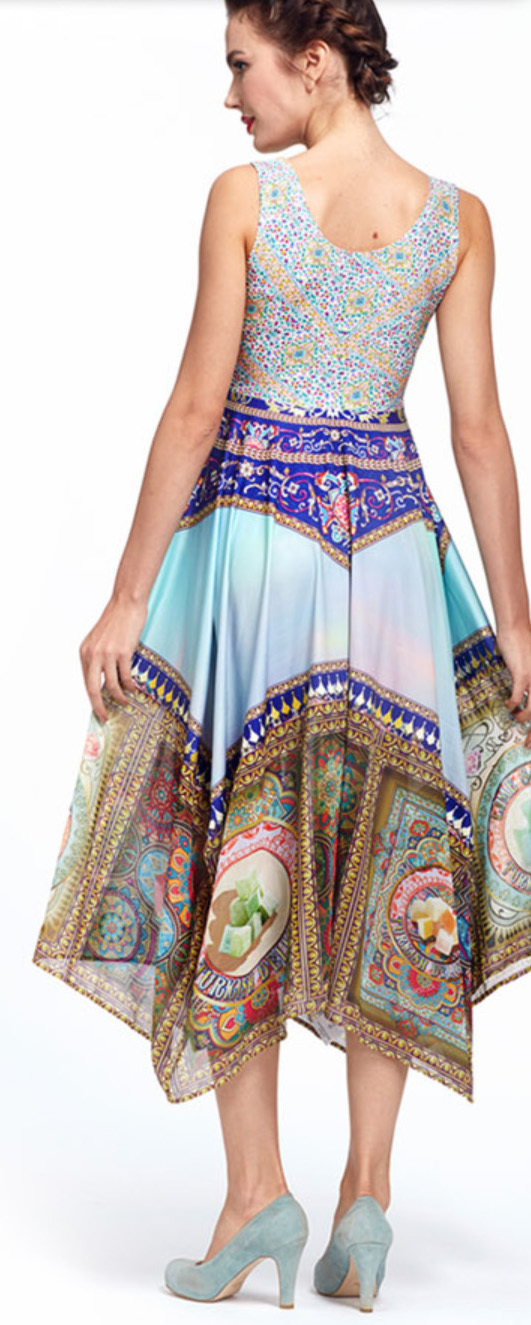IPNG: Pink Lotus Lokoometric Flared Illusion Dress