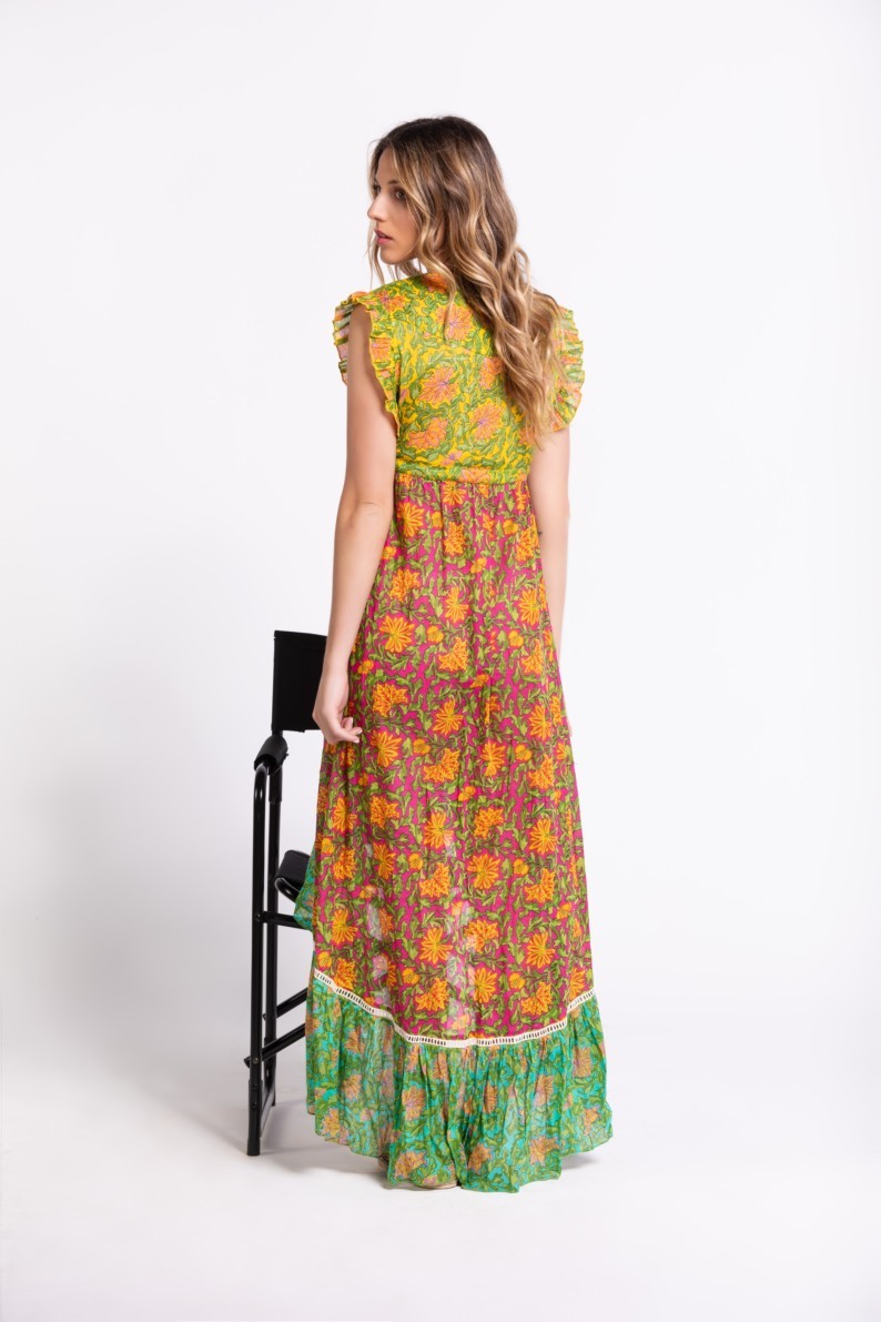 Savage Culture: Lily Of The Incas Cotton High Low Sundress Yapen