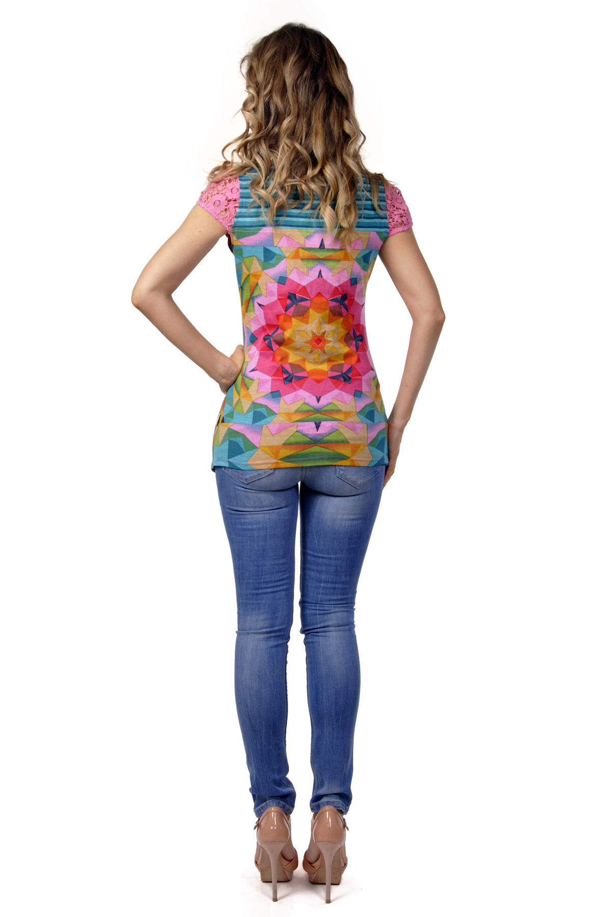 Savage Culture: Pink Rosette Delicate Dakota Tunic Dos (2 Left!)
