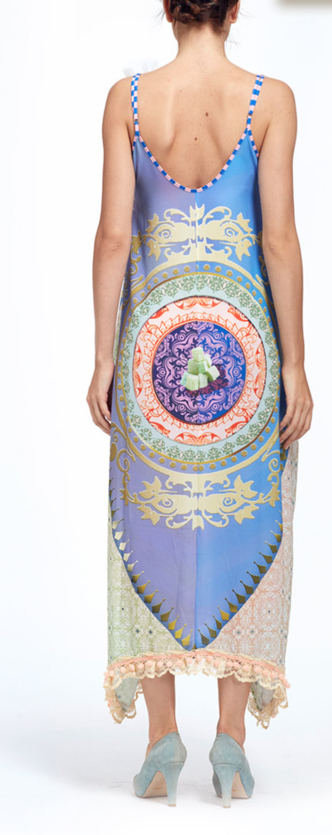 IPNG: Pink Lotus Lokoometric Bow Four Corners Illusion Dress