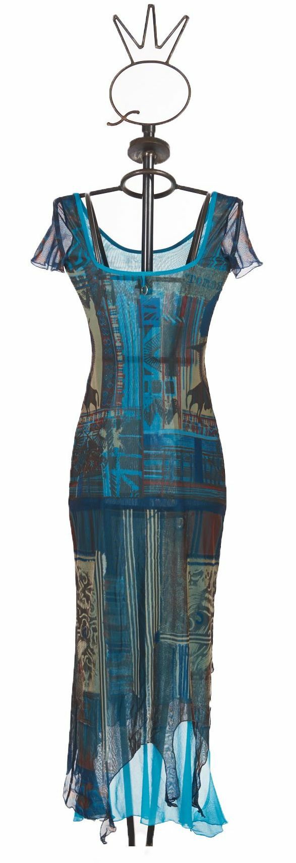 Save The Queen: Turquoise Sand Illumination Dress