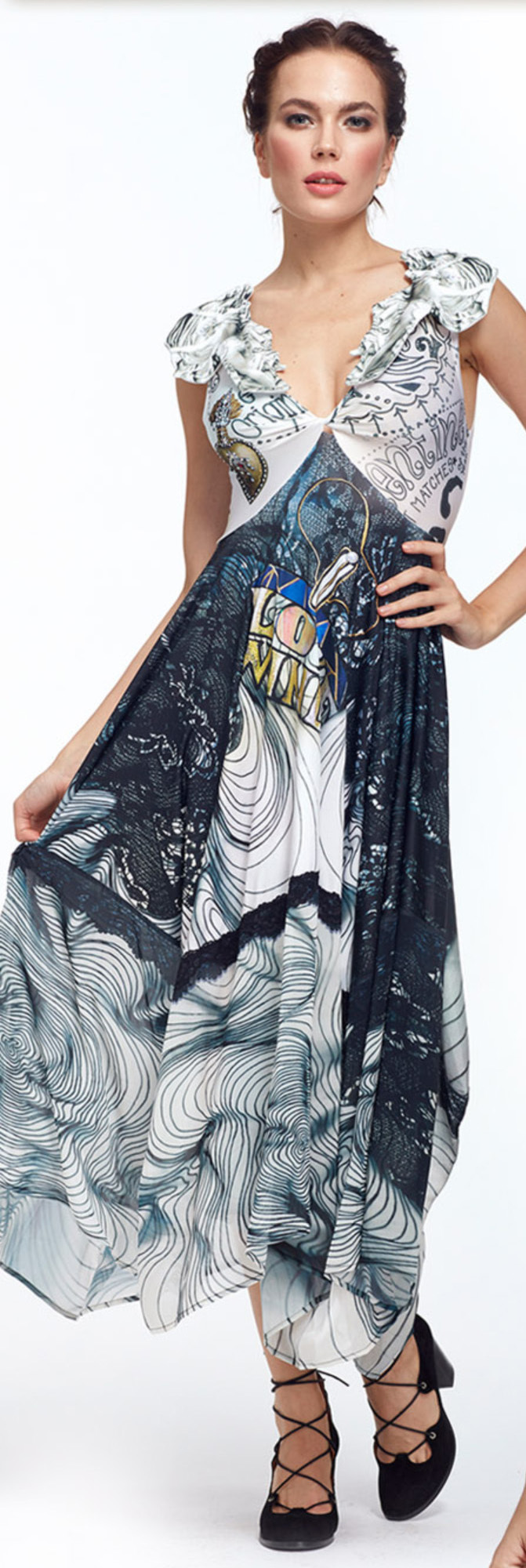 IPNG: Love Me Black Sweetheart Asymmetrical Maxi Dress (Some Ship Immed!) IPNG_LMBDFC-076_N1