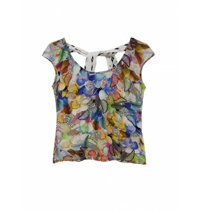 Paul Brial: Colors Of The Water Lily Tie Back Top (2 Left!) PB_CHIMERE_N