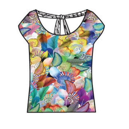 Paul Brial: Colors Of The Water Lily Tie Back Top (2 Left!)