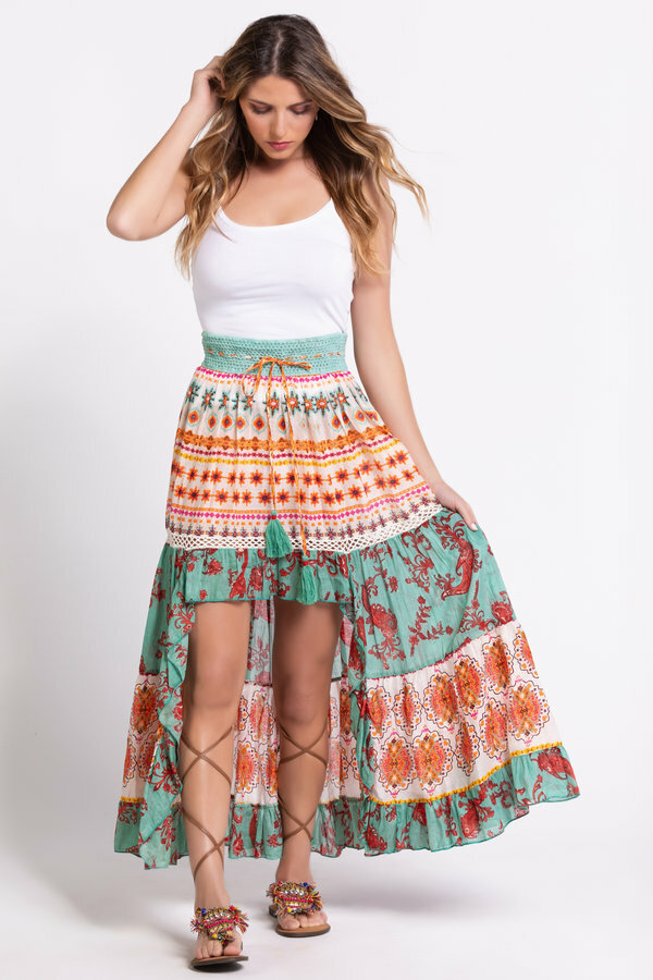 Savage Culture: Crocheted High Low Maxi Skirt