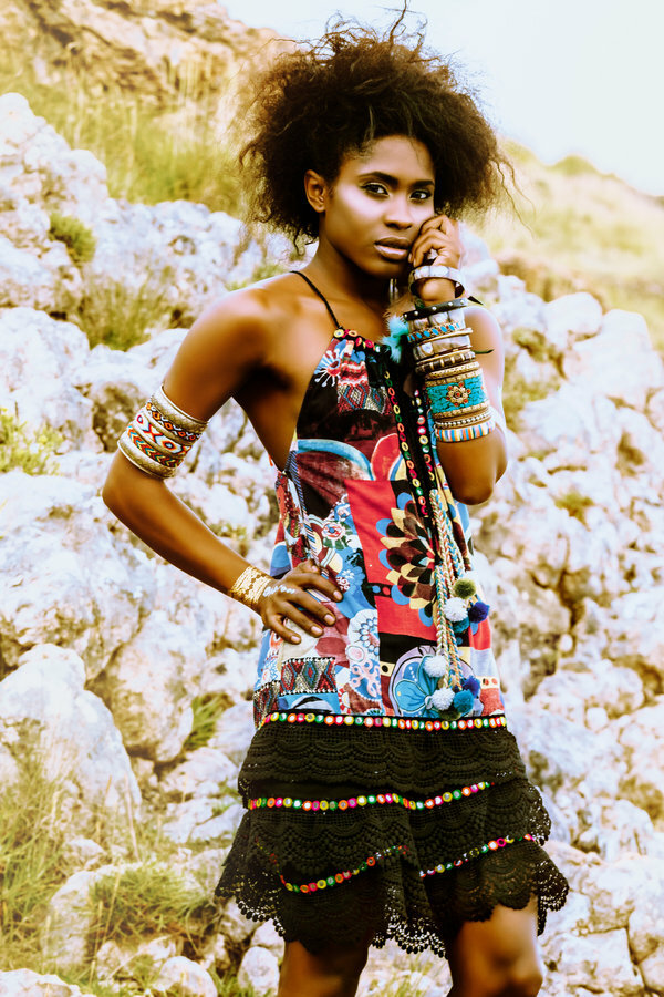 Savage Culture: Prism Flower Pom Pom Dress/Tunic SAVAGE_36064