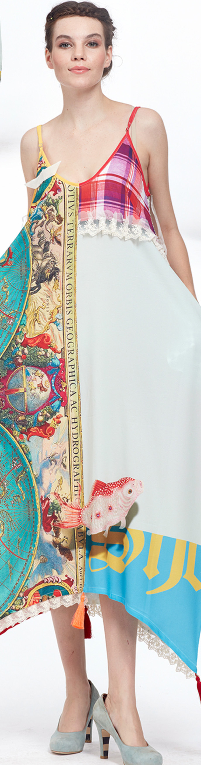 IPNG: The World At Your Paper Boat Trip Pocket Four Corners Maxi Dress (Some Ship Immed!)