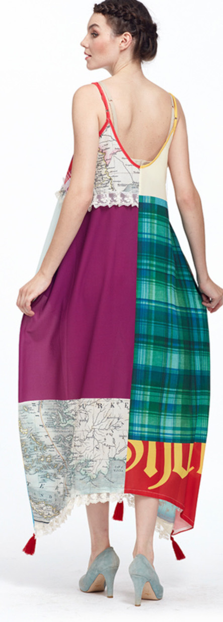 IPNG: The World At Your Paper Boat Trip Pocket Four Corners Maxi Dress (Some Ship Immed!)