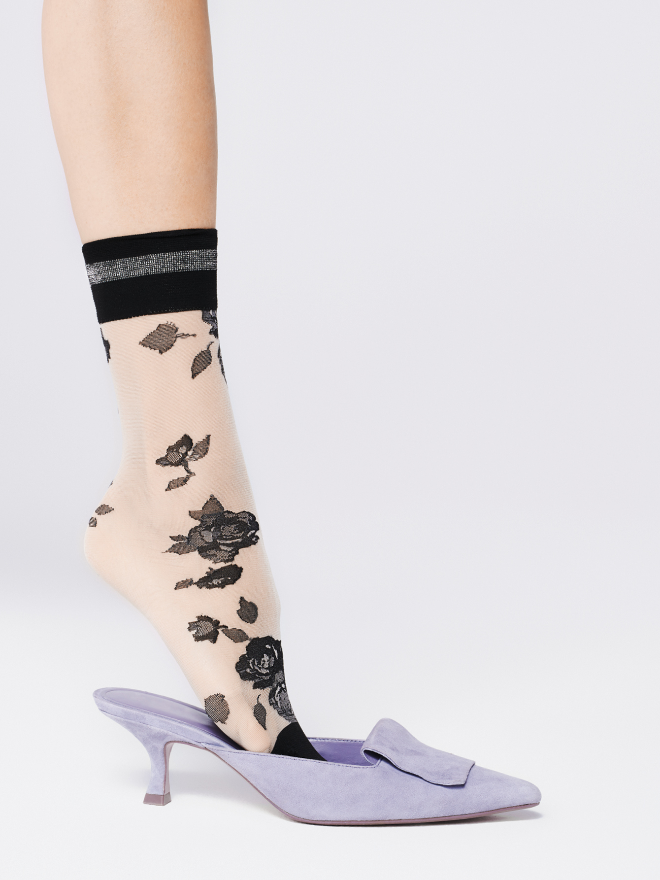 Fiore: Black Rose of Florence Trouser Socks FIO_FLORENCE