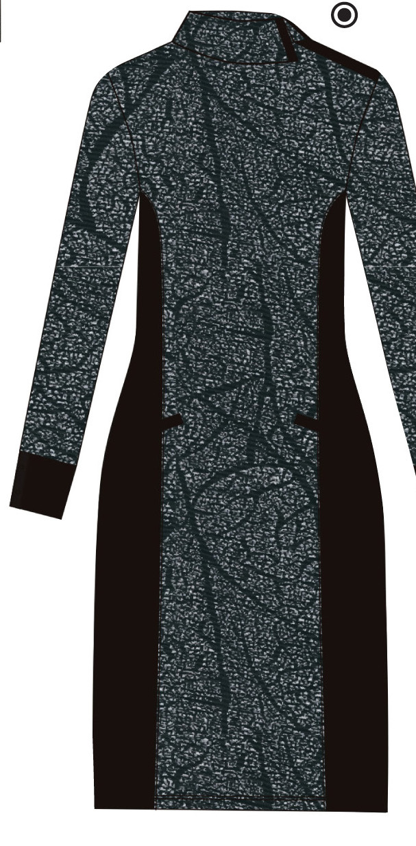 Maloka: Romantic Rainstorm Jacquard Contrast Midi Dress